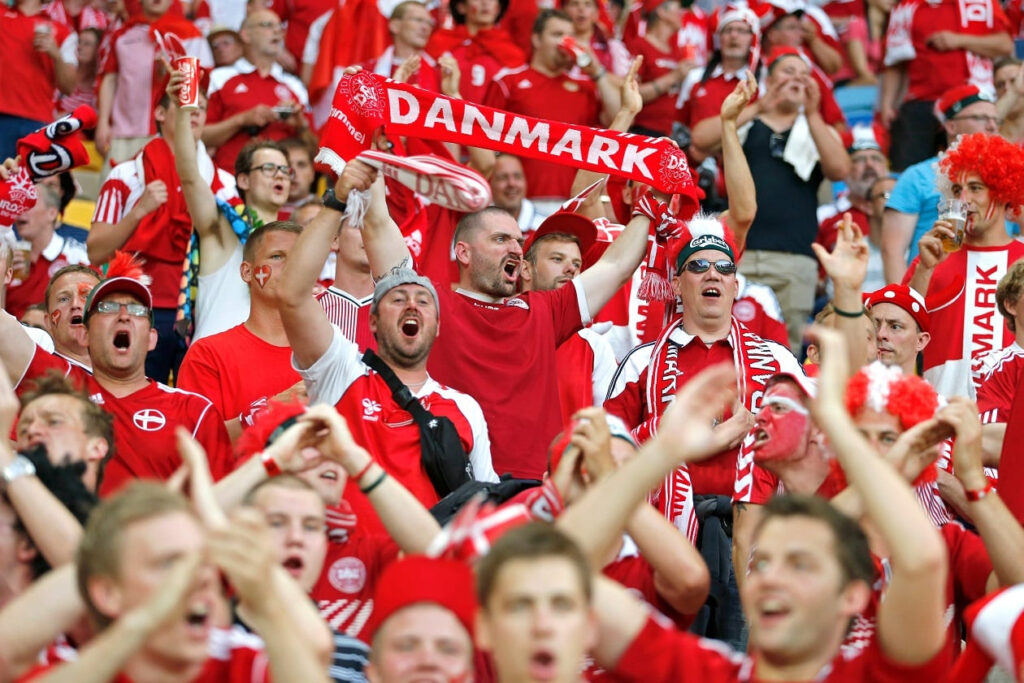 Dänemark Fans Fußball